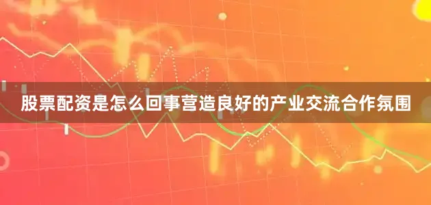 股票配资是怎么回事营造良好的产业交流合作氛围