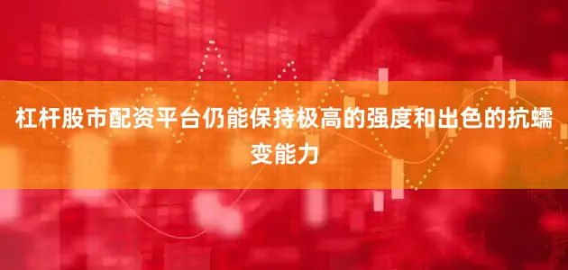 杠杆股市配资平台仍能保持极高的强度和出色的抗蠕变能力